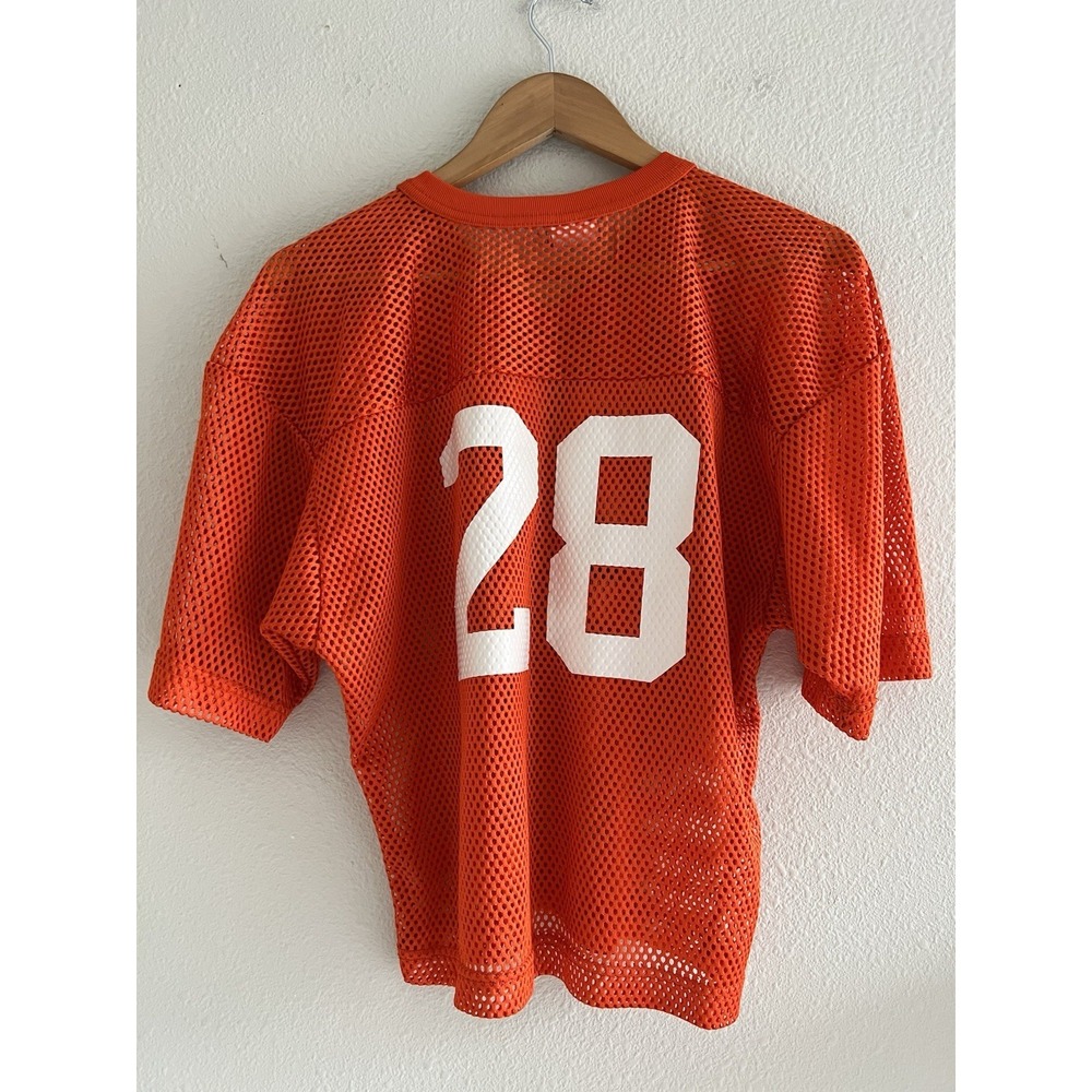 Rawlings Vintage Mesh Knit Orange Jersey 28 Size Large Youth Sporty - Picture 2 of 8